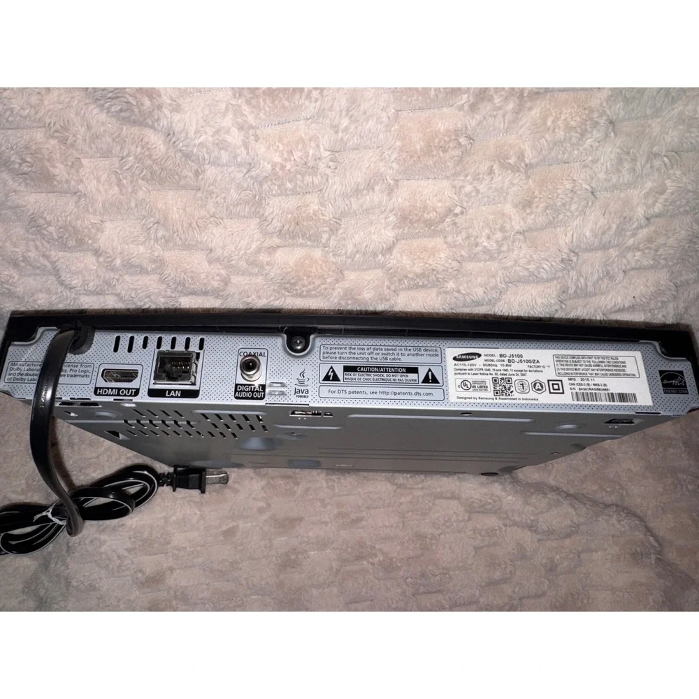 Samsung BD-J5100 Blu-ray Player 1080p Full HD HDMI DVD Black BD-J5100/ZA